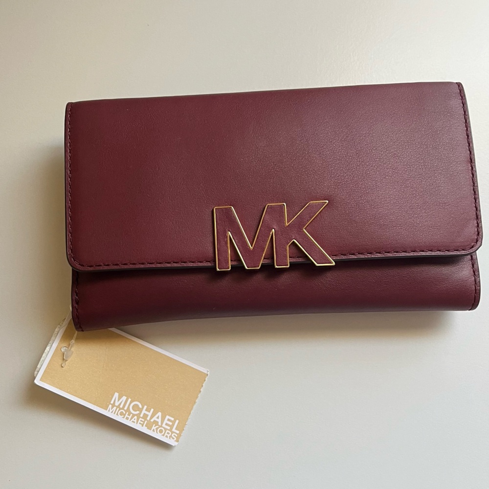 Michael Michael Kors Large Florence Wallet - Claret